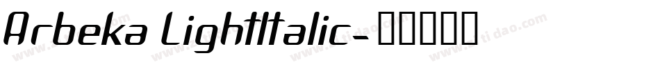 Arbeka LightItalic字体转换